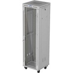 Lanberg Комуникационен шкаф Lanberg Rack Cabinet 19" Free-Standing 42U/600X600 (FlAT Pack) With Glass Door LCD Grey V2 (FF01-6642-12SL)