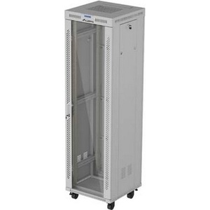 Lanberg Комуникационен шкаф Lanberg Rack Cabinet 19" Free-Standing 42U/600X600 (FlAT Pack) With Glass Door LCD Grey V2 (FF01-6642-12SL)