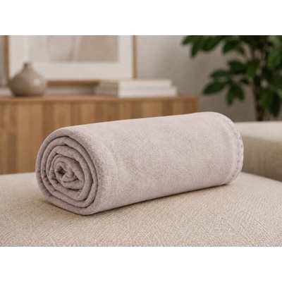 Textilomanie fleece deka Fleora šedorůžová 150x200