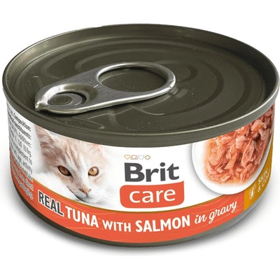 Brit Care Cat Real Tuna with Salmon in gravy 80 g