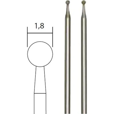Proxxon Diamantové stopkové brusné tělísko kulový tvar 1,8 mm 28222 PROX28222