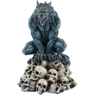 NNM фигурка (декорация) Roaring Black Werewolf On A Pile Of Skulls - 766-7883