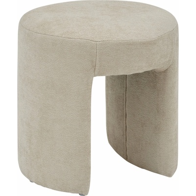 Atmosphera Čalouněný obloukový taburet JIN, průměr 38 cm, béžový