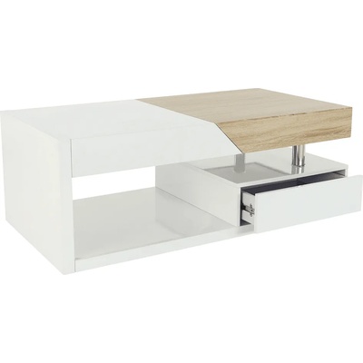 Холна маса Melida дъб сонома с бял гланц