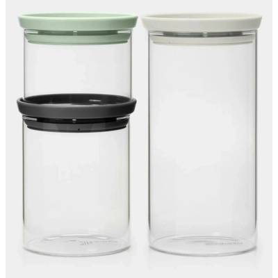 Brabantia sada úložných nádob 21x10.4x20.2 cm průhledná-směs barev 100550