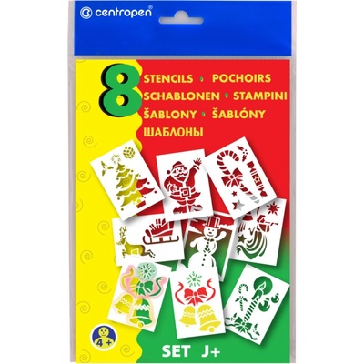 Centropen Papierové šablóny 9996 set J Vianoce