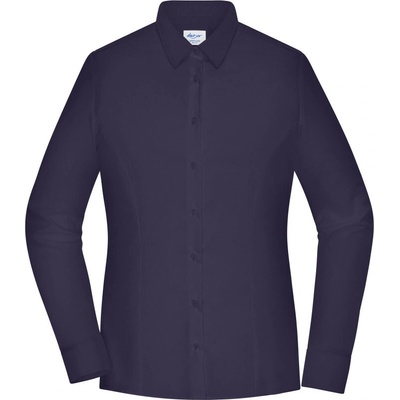 James & Nicholson Halenka JN 1371 slim fit popelínová dlouhý rukáv deep purple