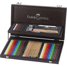 Faber-Castell Sada pro kresbu Compendium dřevěná kazeta 54 ks 110084