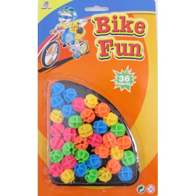 Farebné korálky na bicykel