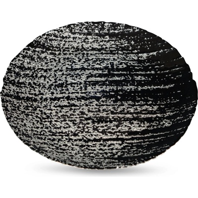 EUROFIRANY SKLENENÝ DEKORAČNÝ tanier ADELA 02 FI 28 x 2 cm ČIERNY