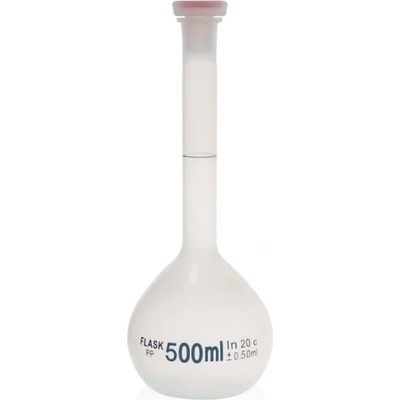 Měrná banka z PP se skleněnou zátkou 24/29, třída B – 1000 ml, ISO 384