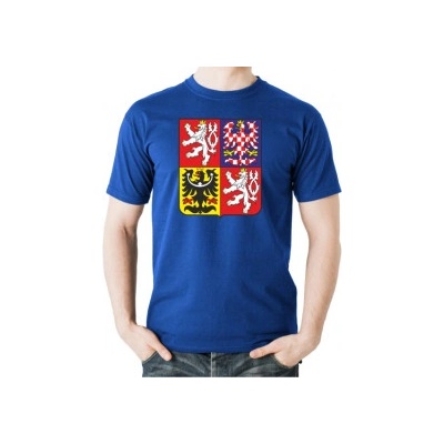 Tričko Česká republika Znak Světle modrá