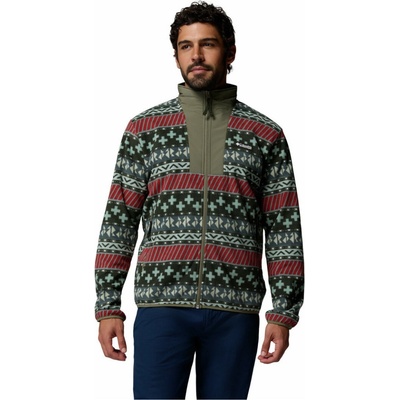 Columbia Sequoia Grove II Fz Printed Fleece tmavozelená