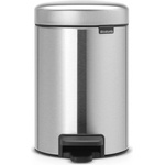 Brabantia Кош за боклук с педал Brabantia NewIcon 648998, 3 л, Леко затваряне, Противоплъзгаща основа, Инокс/Мат (NewIcon 648998)