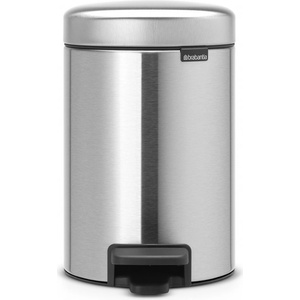 Brabantia Кош за боклук с педал Brabantia NewIcon 648998, 3 л, Леко затваряне, Противоплъзгаща основа, Инокс/Мат (NewIcon 648998)