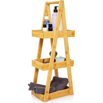 Blumfeldt Premium, regál do sprchy, 26 x 66 x 18 cm, odolný vůči vodě, bambus Bambus