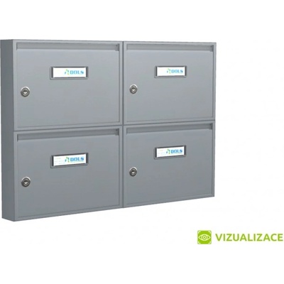 Poštovní schránka E-01 paneláková - na stěnu - lakovaná - RAL 9016 STR. - BÍLÁ – Zbozi.Blesk.cz
