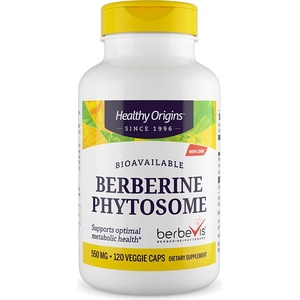 Healthy Origins Берберин Berbevis® - Кръвна захар и метаболитен баланс, 550 mg, 120 капсули | Healthy Origins (52202 HO)