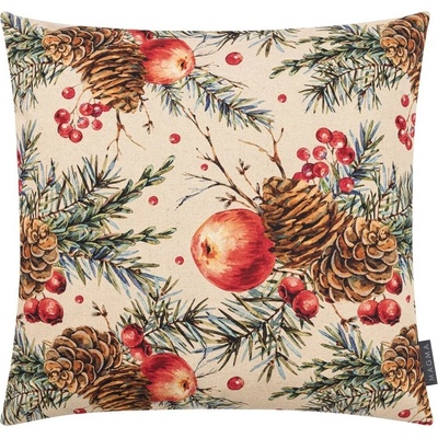 Magma Heimtex Xmas Vianočná obličeka na vankúš jablko natur 50x50