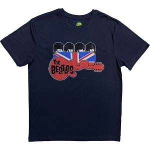 The Beatles Guitar & Flag Navy Blue M Риза (BEATTEE70MN02)