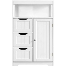 Dřevěná koupelnová skříňka 613759 white, bílá - B YAHEETECH