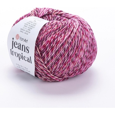 Yarn Art příze Jeans Tropical 615 růžová, vínová, lososová