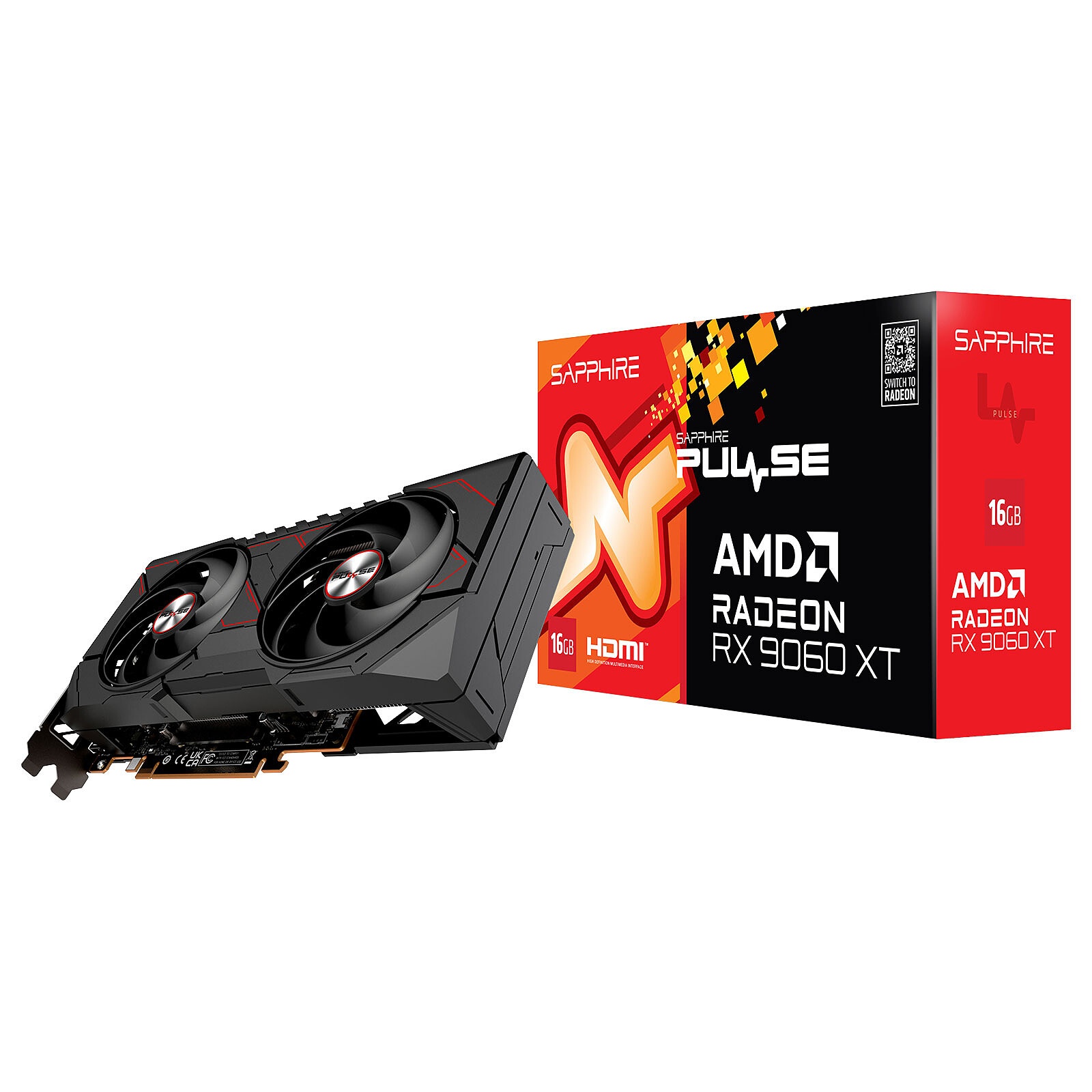 SAPPHIRE Radeon RX 9060 XT Pulse OC 16GB GDDR6 128bit (11350-03-20G)
