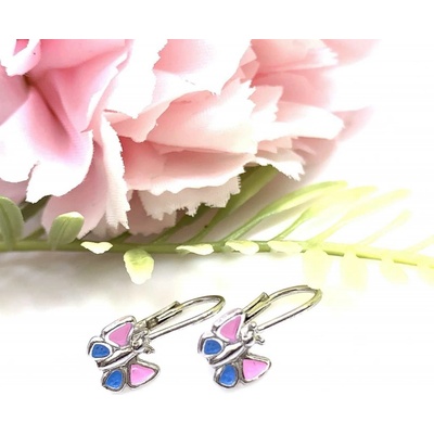 Jan Kos jewellery stříbrné náušnice motýl 32107991