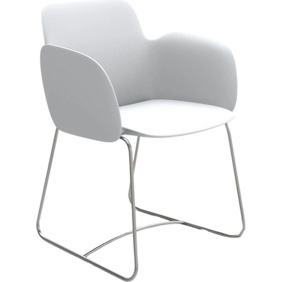 VONDOM PEZZETTINA Bílé plastové zahradní křeslo