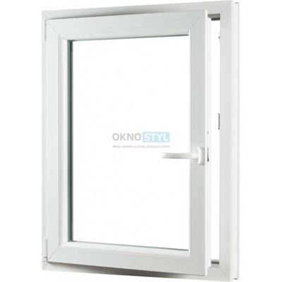 OKNOSTYL.cz jednokřídlé plastové okno otvíravo-sklopné levé REHAU 6500 x 8000 mm Bílá