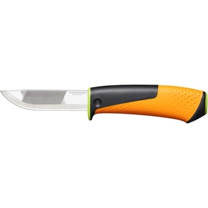 Fiskars Нож с пила и вградено точило в канията (fs 1023619)