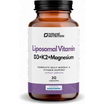 Natural Nutrition Lipozomálny vitamín D3 + K2 + horčík 30 kapsúl