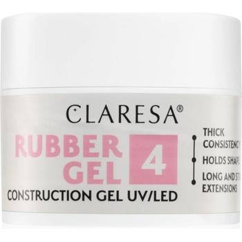 Claresa Rubber Gel Construction Gel UV/LED гел-лак за удължаване на ноктите цвят 04 12 гр