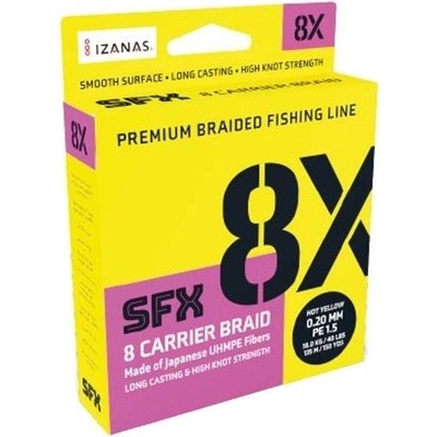 Sufix Šnúra SFX 8X Tmavo Zelená 135m 0,165mm 10kg