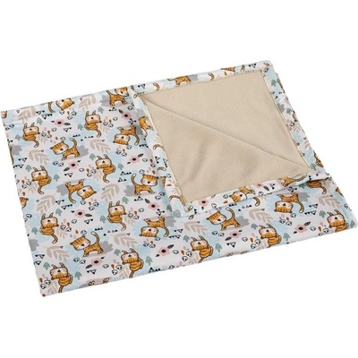 BELLATEX dětská deka Bára 528 427 béžová motiv kočičky