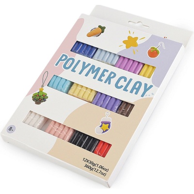 Modelovací polymerová hmota sada 12x30 g mix 1 sada