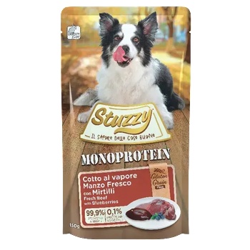 Image 1 of Stuzzy MONOPROTEIN BEEF WITH BLUEBERRIES пауч за куче с говеждо и боровинки 150gr