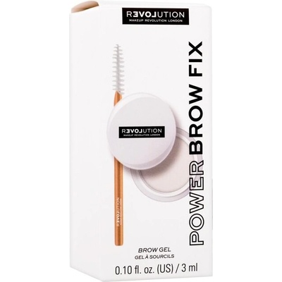 Revolution Relove Power Brow gel na obočí se štětečkem Clear 3 ml