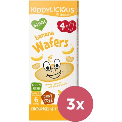 Kiddylicious Oplátky banánové mini 4 x 4 g