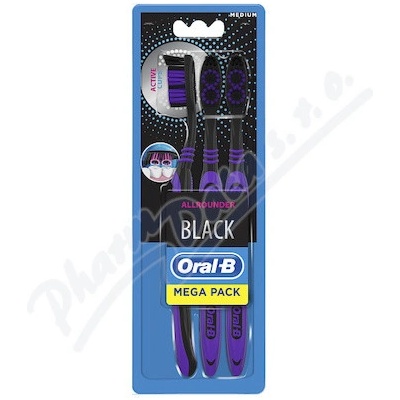 Oral B All rounder Medium Black 3 ks – Zboží Dáma