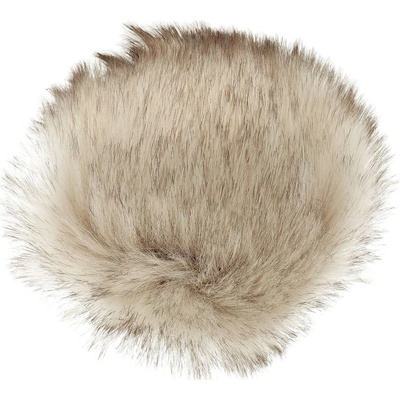 Brmbolec z umelej kožušiny v béžovej farbe 15cm