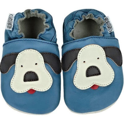 Capiki Kožené capáčky pejsek na modré – Zbozi.Blesk.cz