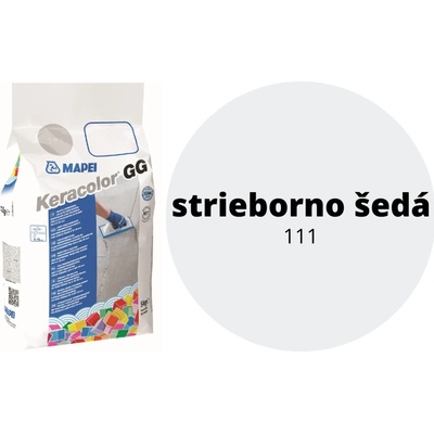 Mapei KERACOLOR GG 111 Cementová škárovacia hmota 4x5 kg, Strieborno šedá