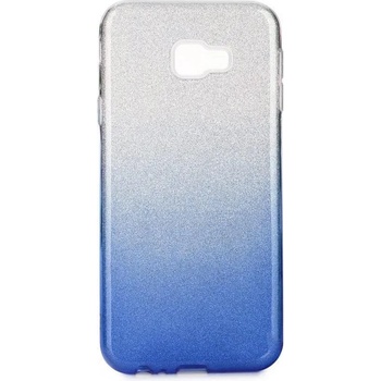 Forcell Блестящ Силиконов Калъф за SAMSUNG J4 Plus 2018, FORCELL Shining Case, Сребро/Син (5901737933706)