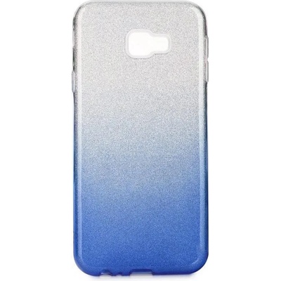 Forcell Блестящ Силиконов Калъф за Samsung J4 Plus 2018, Forcell Shining Case, Сребро/Син (5901737933706)