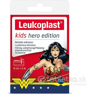Leukoplast Kids Hero náplasť na rany Wonder Woman 6 cm x 1m