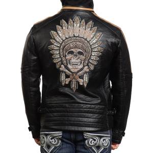 AFFLICTION мъжко яке affliction - apache - ЧЕРНО- 110ow417-bk