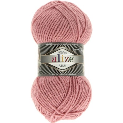Alize Superlana Midi 204 tmavá ružová