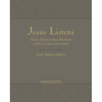 Image 1 of Jesus Listens Note-Taking Edition, Leathersoft, Gray, with Full Scriptures: Daily Devotional Prayers of Peace, Joy, and Hope