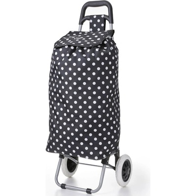REAbags Nákupná taška na kolieskach HOPPA ST-205 biela/čierna